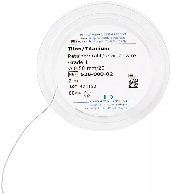 Titan Retainertråd Grade 1, Ø 0,50mm 2m