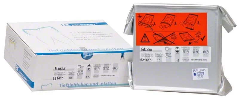 Erkodur 1,5mm 125x125mm klar 10st