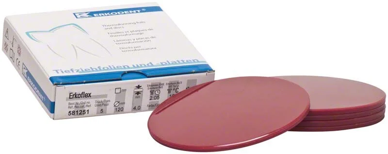 Erkoflex 4,0mm ø120mm maroon 5st