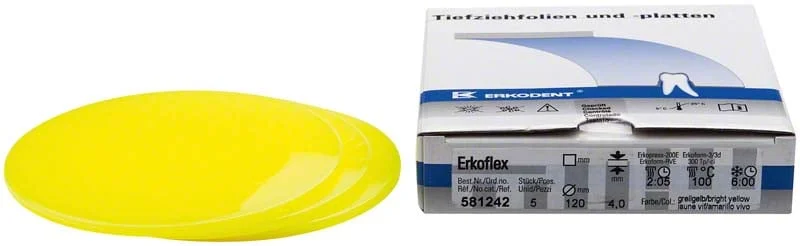 Erkoflex 4,0mm ø120mm Knallgul 5st
