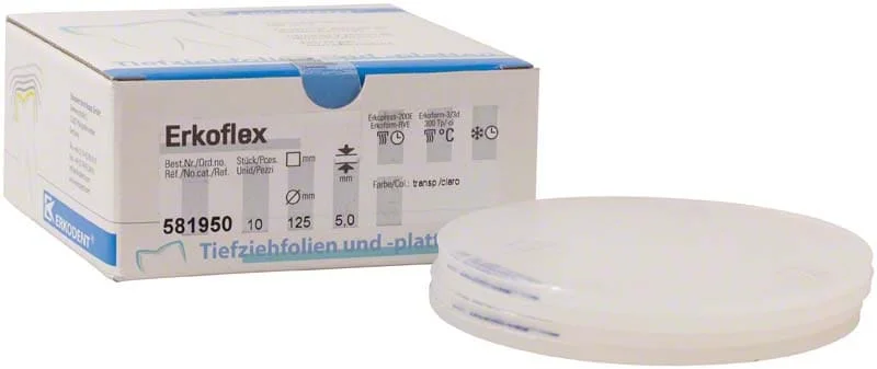 Erkoflex 5,0mm ø125mm transpa 10st