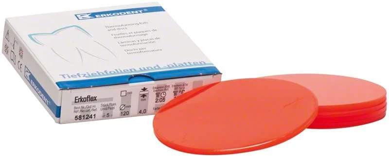 Erkoflex 4,0mm ø120mm Knallröd 5st