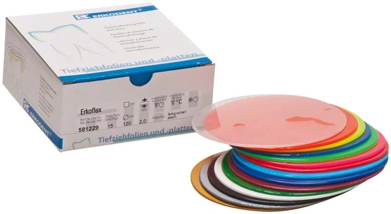 Erkoflex 2,0mm ø120mm blandade färger 15st
