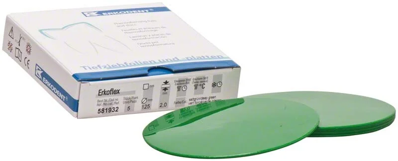 Erkoflex 2,0mm ø125mm mörkgrön 5st