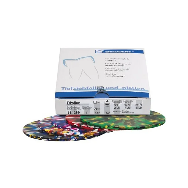 Erkoflex Freestyle 4,0mm ø125mm blandade färger 5st
