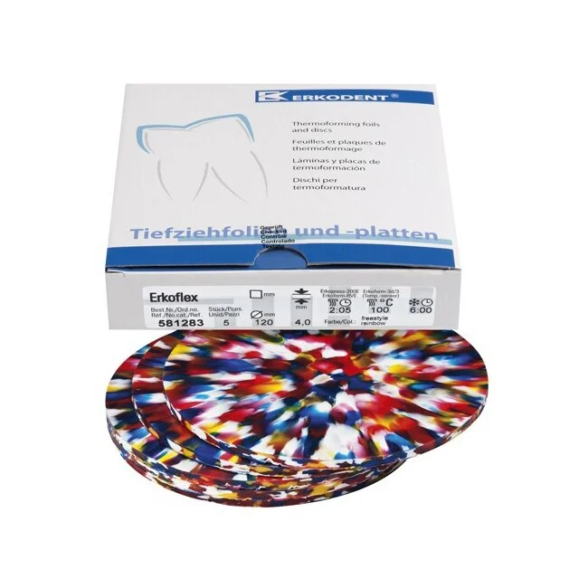 Erkoflex Freestyle 4,0mm ø120mm rainbow 5st
