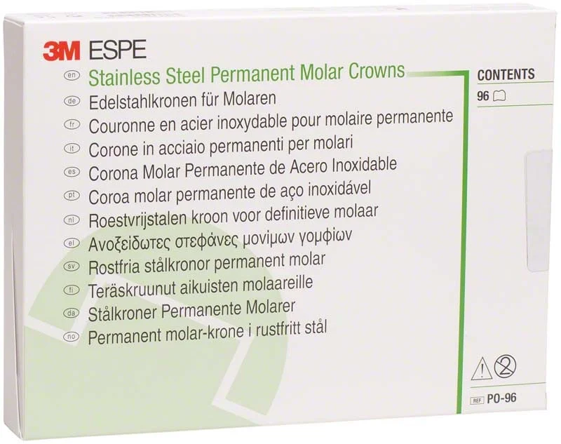 3M™ Stainless Steel Crowns for Permanent Molars Introductory Kit 96st