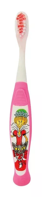 Tandborste barn med sugfot Tandfe rosa