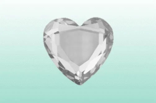 Tandsmycke Dental Diamond Hjärta vit
