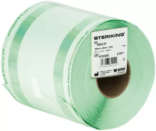 Autoklavpåse på rulle Steriking med Bälg 200x55mm x 100m
