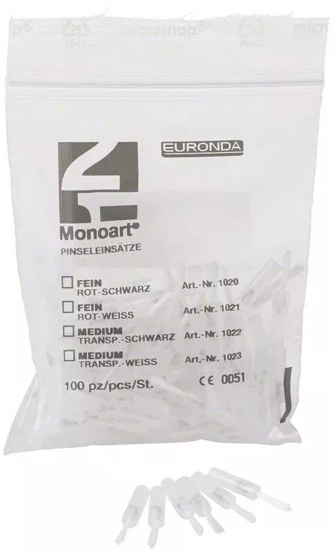 Penselspets Monoart medium vit 100st