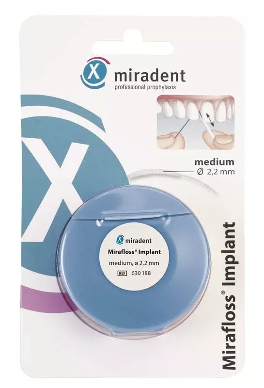 Mirafloss Implant Tandtråd medium Ø 2,2 mm, 15 cm