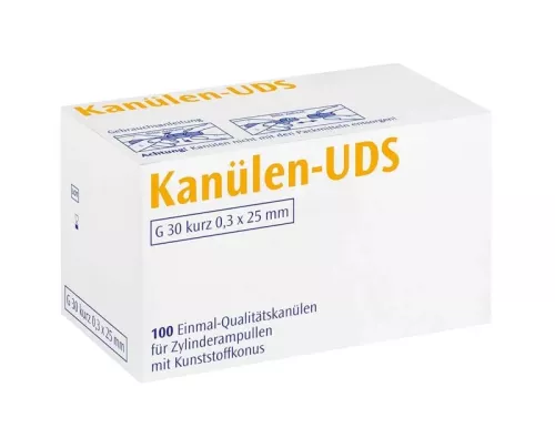 UDS-Kanyl G30 x-kort 0,3x10 gul 100st