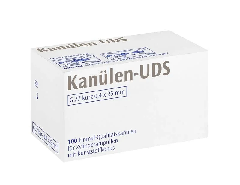 UDS-Kanyl G27 kort 0,4x25 grå 100st