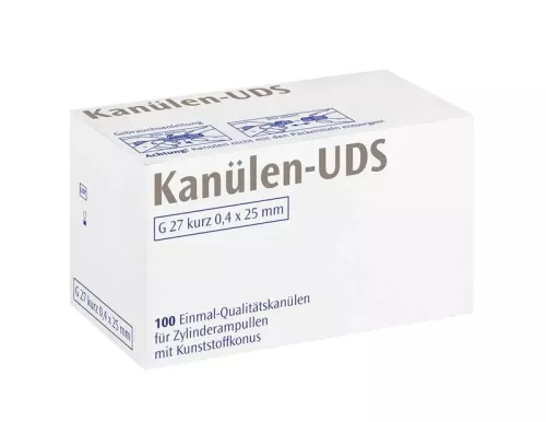 UDS-Kanyl G27 kort 0,4x25 grå 100st