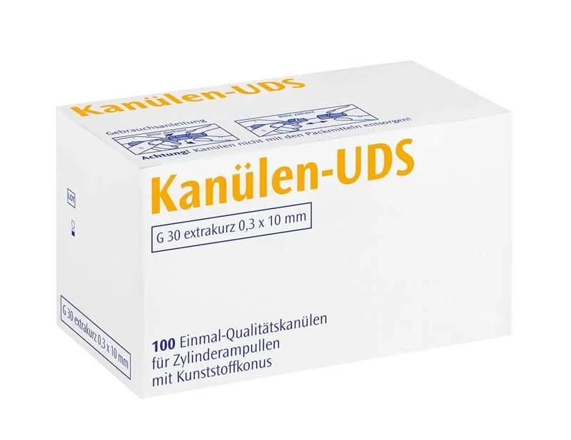 UDS-Kanyl G30 kort 0,3x25 gul 100st