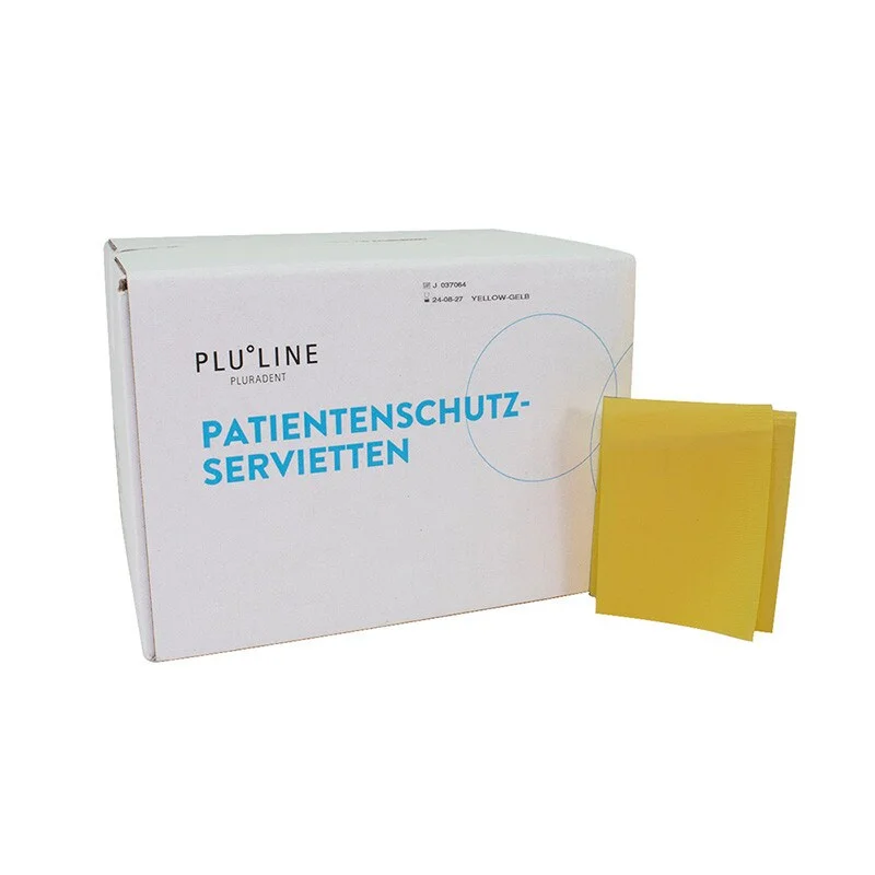 Servett PluLine plastad 33x45cm gul 500st