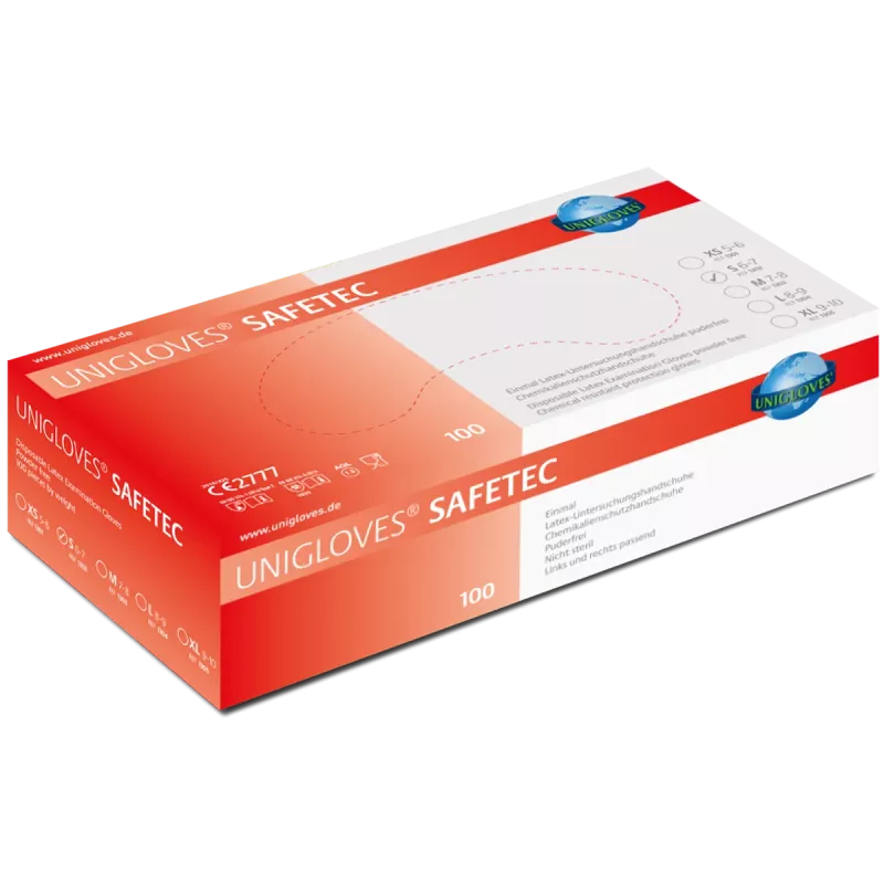 Handske Safetec Latex pdfr S 100st