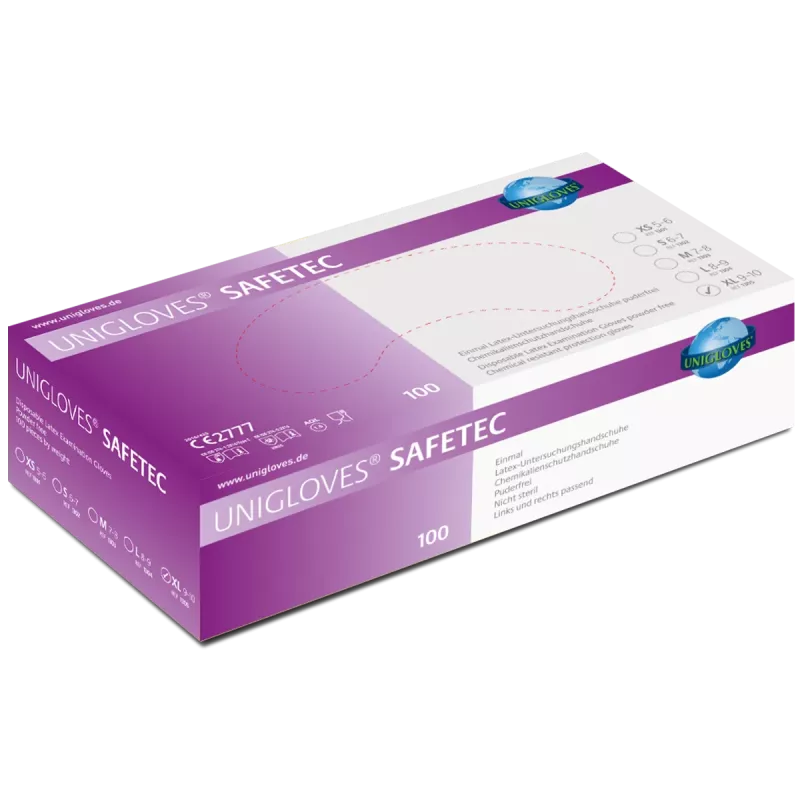 Handske Safetec Latex pdfr XL 100st