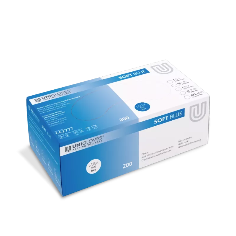Handske Soft Blue Nitril L 200st