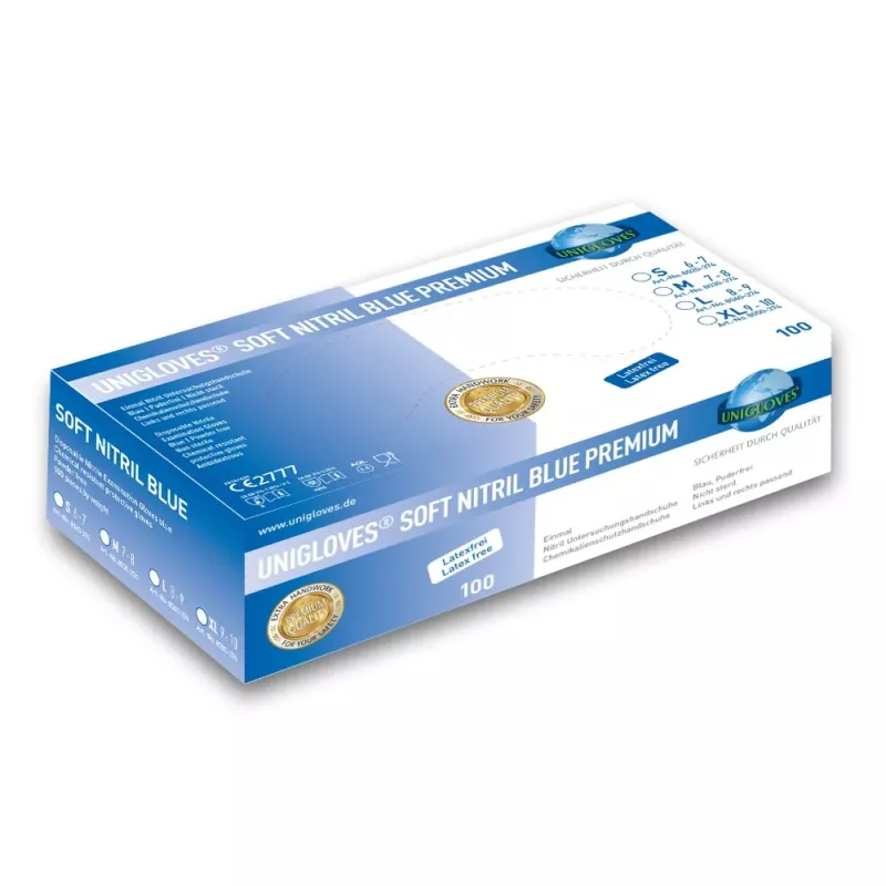 Handske Soft Nitril Blue Premium XL 100st