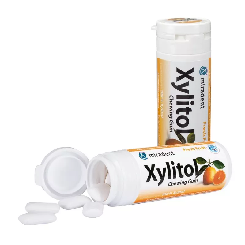Miradent Xylitol Chewing Gum Fresh Fruit 30st