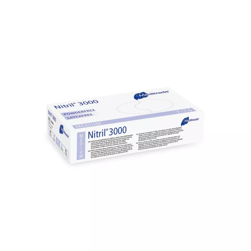 Handske Nitril 3000 vit L 100st