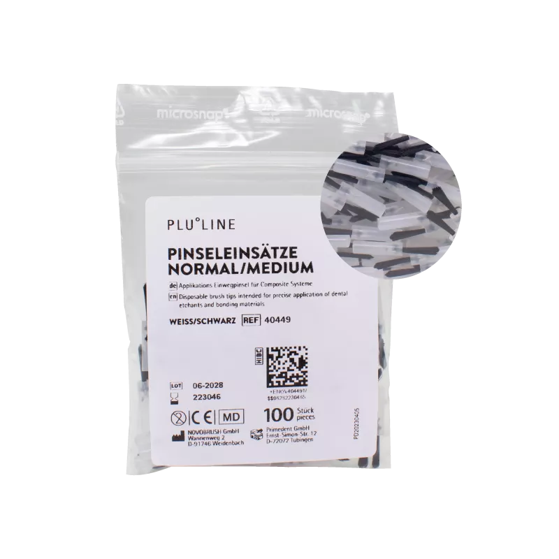 Penselspets PluLine Vit/Svart medium 100st