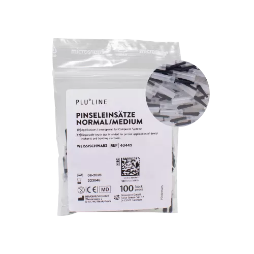 Penselspets PluLine Vit/Svart medium 100st