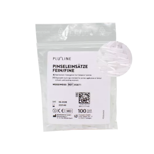 Penselspets PluLine Vit/Vit Fin 100st