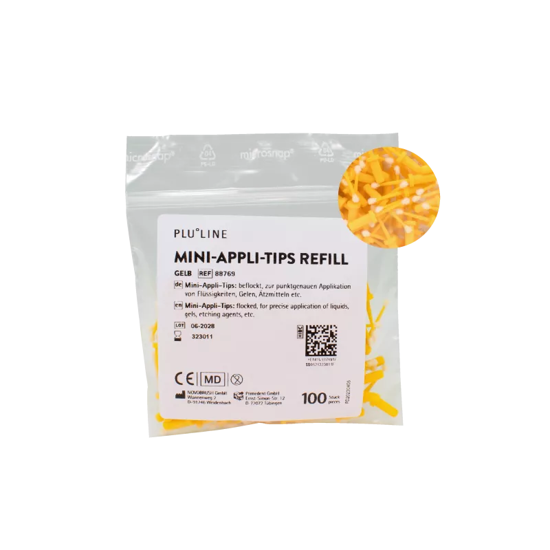 Mini Appli Tips PluLine Gul 100st