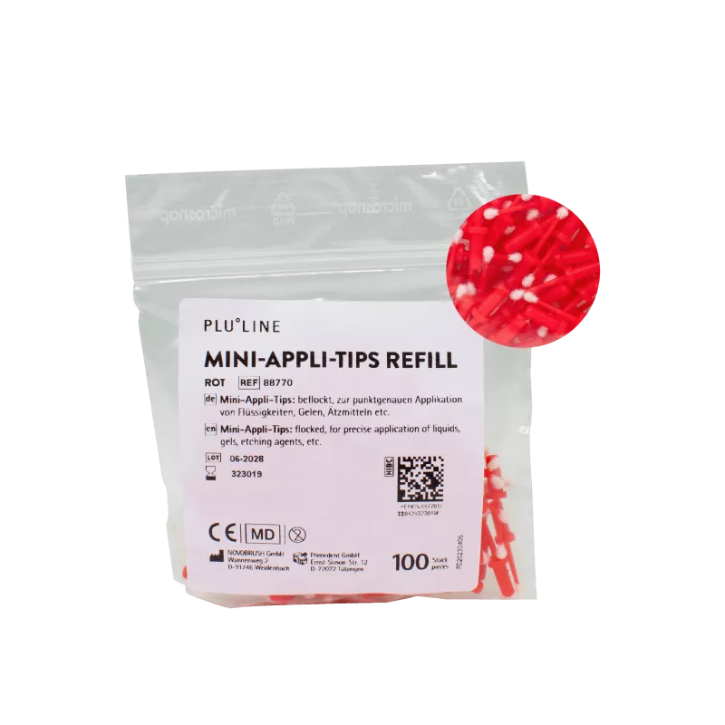 Mini Appli Tips PluLine Röd 100st