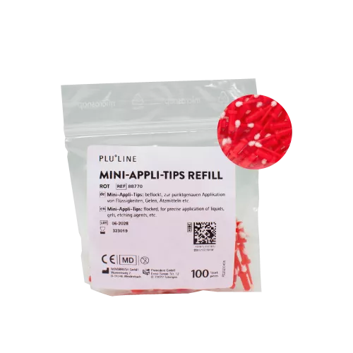 Mini Appli Tips PluLine Röd 100st