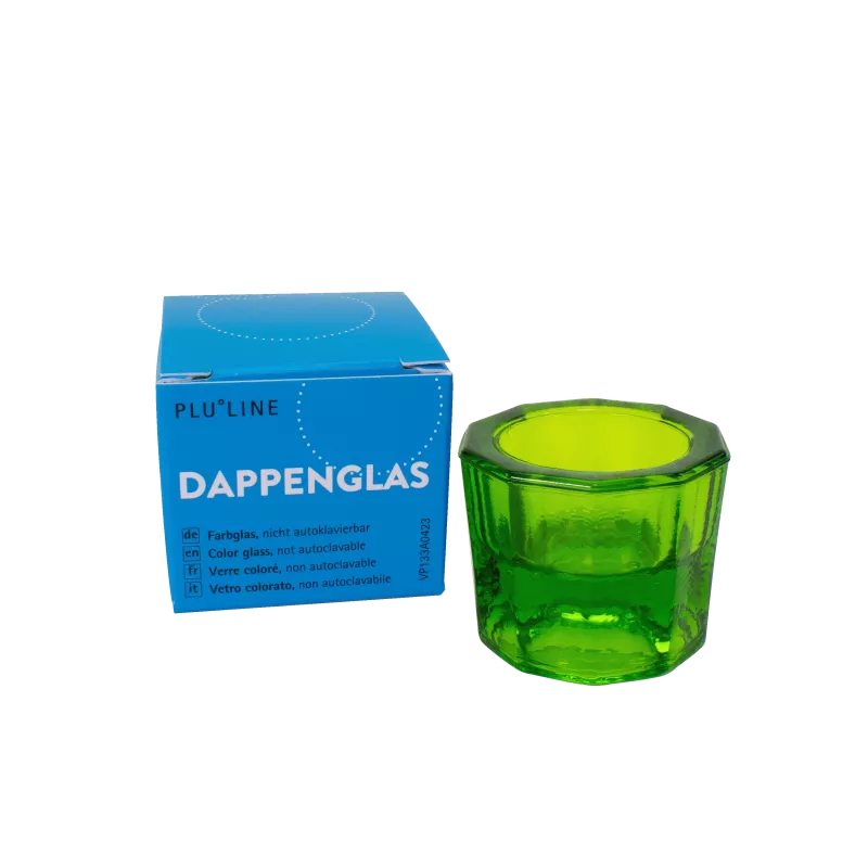 PLULINE DAPPENGLAS grön