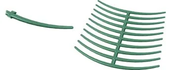 Preformed clasps, ring clasps, curved RK, green, standard