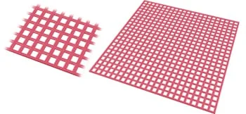 Wax retention, grids, coarse RN I, red, standard