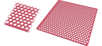 Wax retention, grids, round RN III, red, standard
