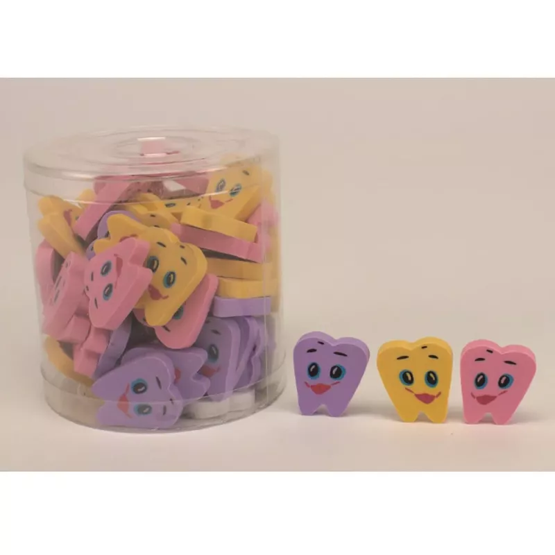 Leksaker suddgummi tand 72st