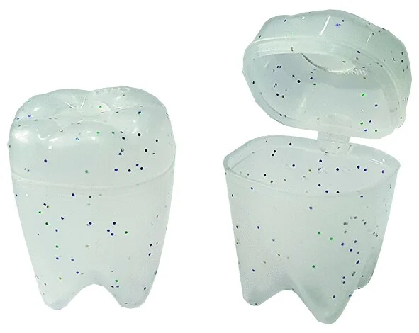 Tandbehållare glitter 50st