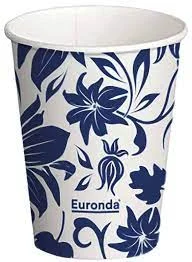 Pappersbägare Monoart Flower Blå 180ml 1000st