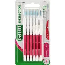 GUM Bi-Direction Mellanrumsborste 1,2mm rosa, 6st