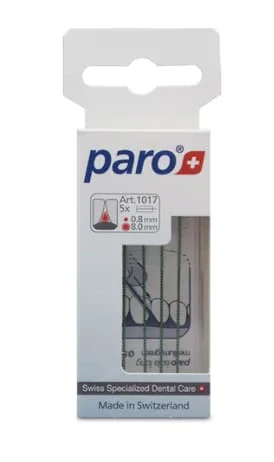 Paro-Isola Mellanrumsborste lång medium cylinder 8mm 10st