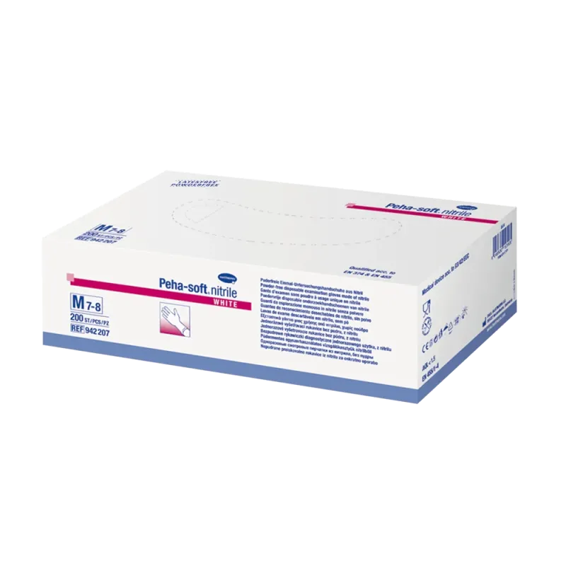 Handske Peha Soft Nitril white L 200st