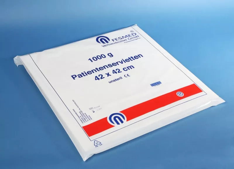 Patientservett 42x42cm vit 100st