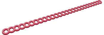 Perforerad vaxretention LR II, röd, standard 25st