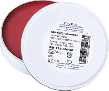 Special casting wax, Gründler röd 50g