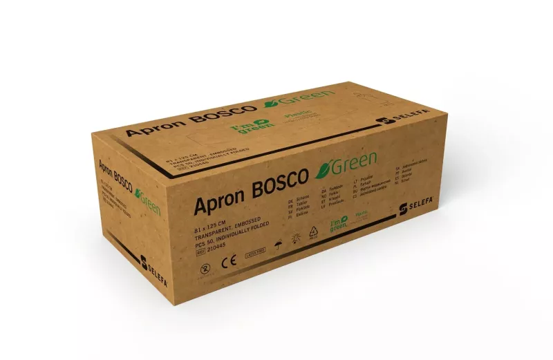 Plastförkläde Transparent Selefa 81x125 Bosco Green 10x50st