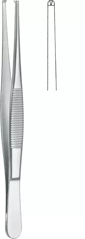 Pincett kirurgi 1:2 14,5cm