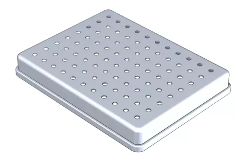 Lock till Bricka Aluminium Perforerad 18 x 14 x 2,5 cm