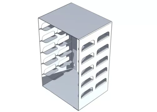 Aluminium Rack för 6 brickor 18x14cm